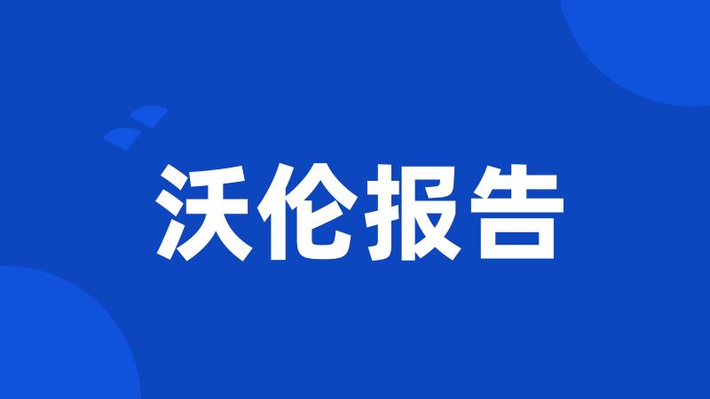 沃伦报告