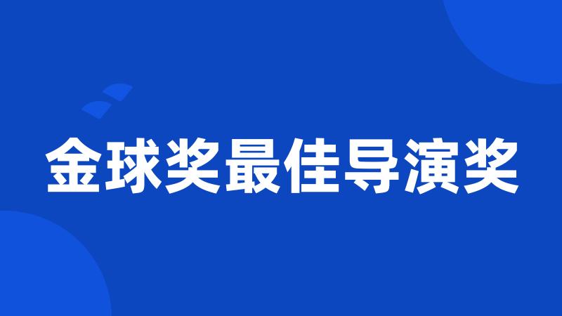 金球奖最佳导演奖