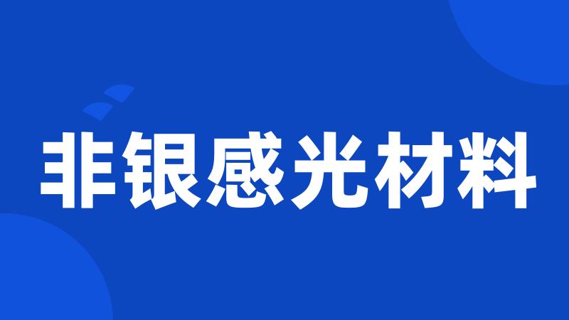 非银感光材料