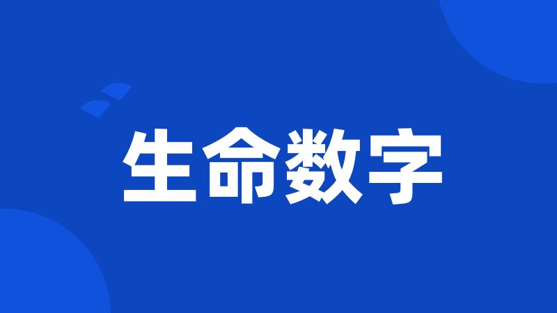 生命数字