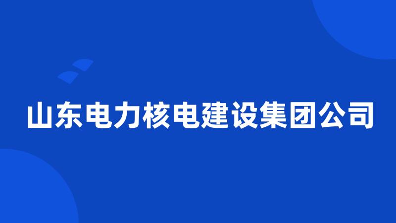 山东电力核电建设集团公司