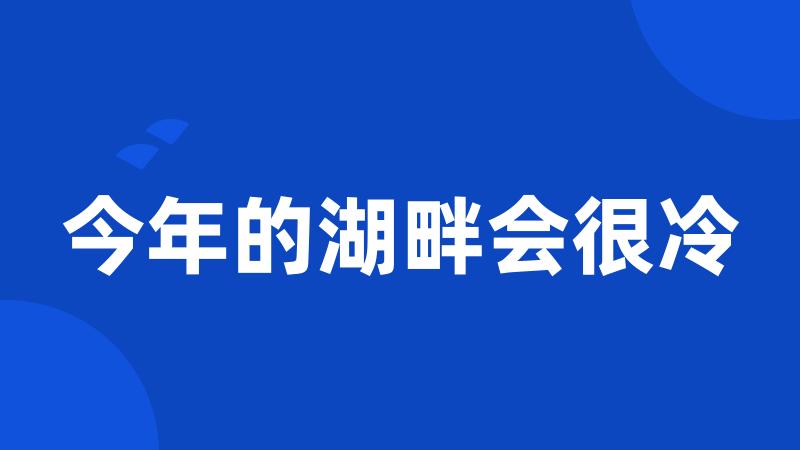 今年的湖畔会很冷