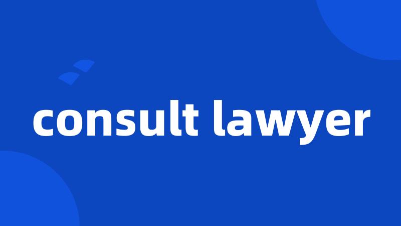 consult lawyer