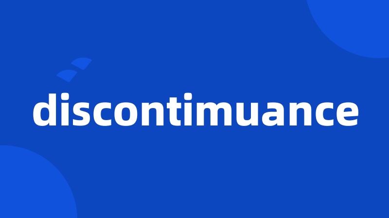 discontimuance