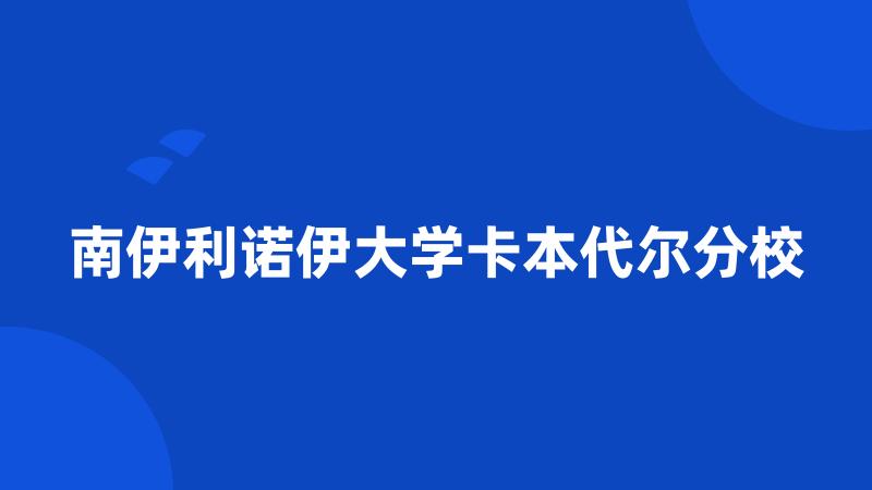 南伊利诺伊大学卡本代尔分校