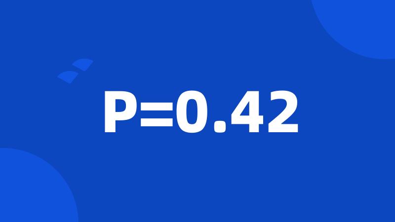 P=0.42