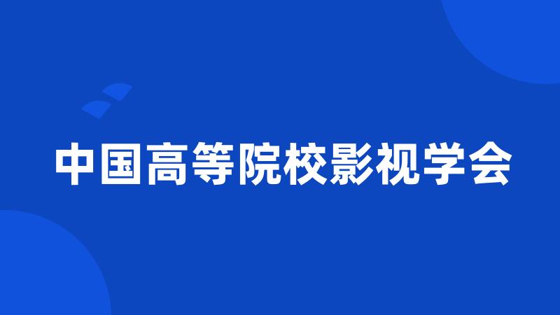 中国高等院校影视学会