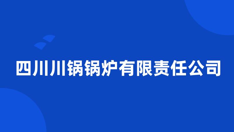 四川川锅锅炉有限责任公司