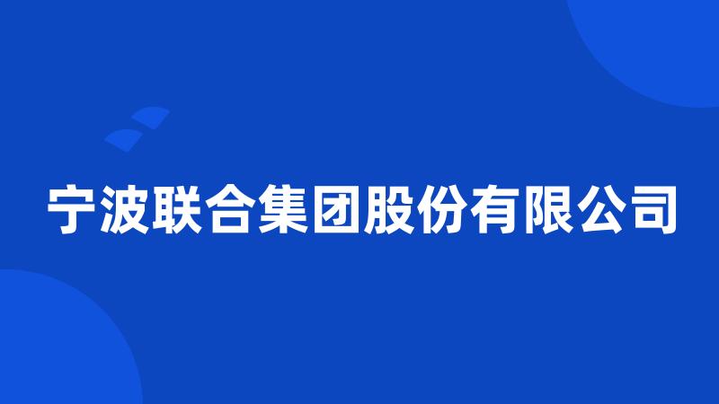 宁波联合集团股份有限公司