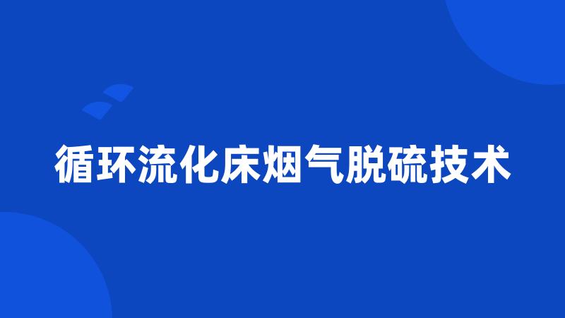 循环流化床烟气脱硫技术