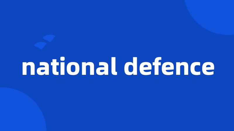 national defence