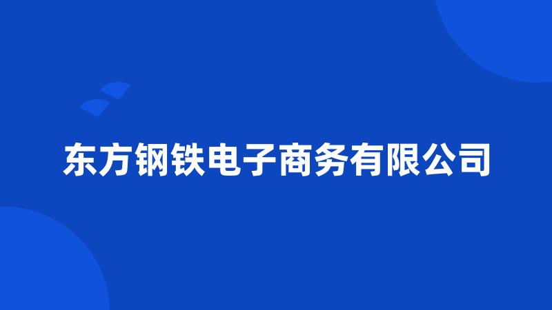 东方钢铁电子商务有限公司