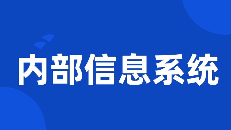 内部信息系统