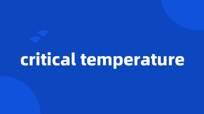 critical temperature