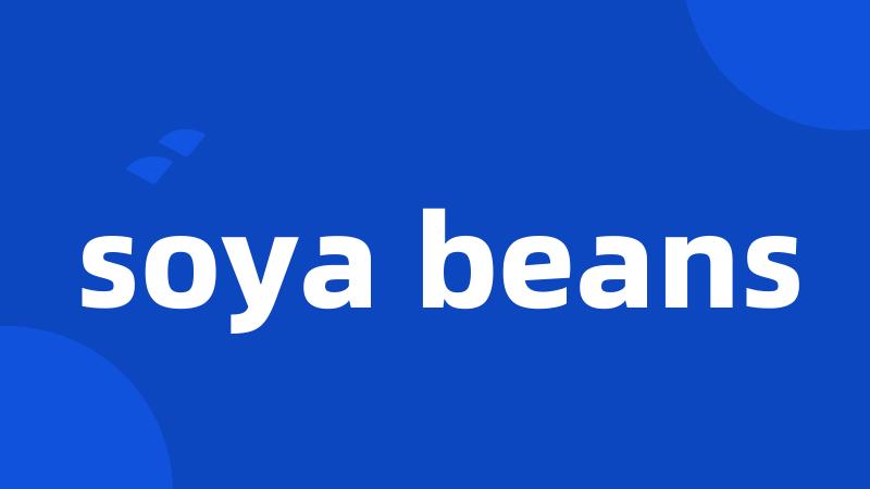 soya beans