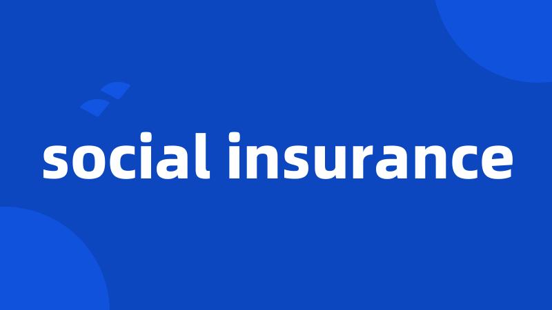 social insurance