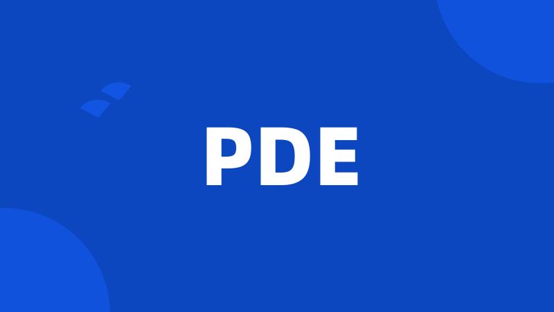 PDE