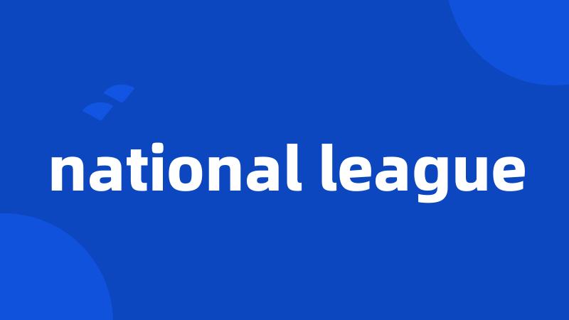 national league