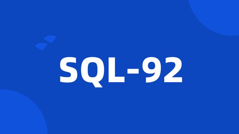 SQL-92