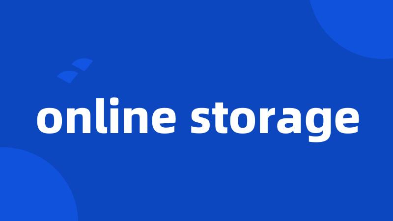 online storage