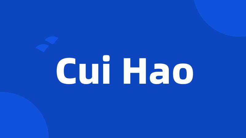 Cui Hao