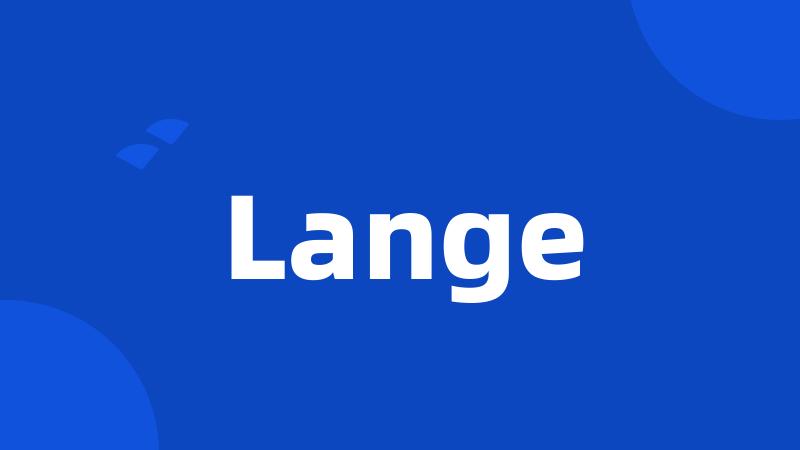 Lange