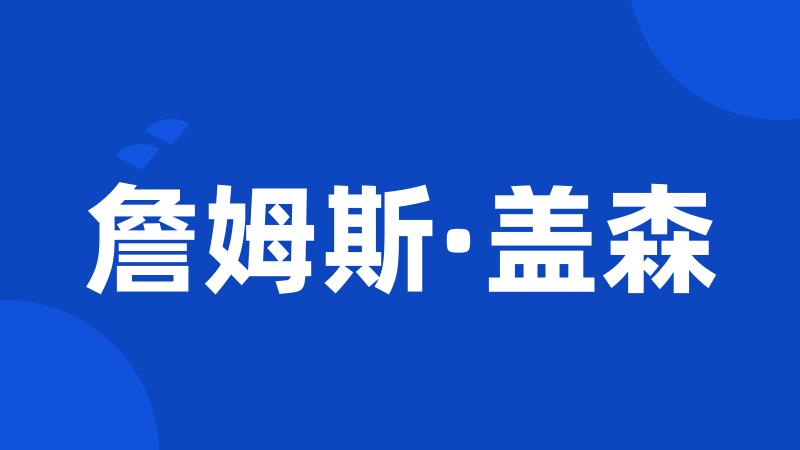 詹姆斯·盖森