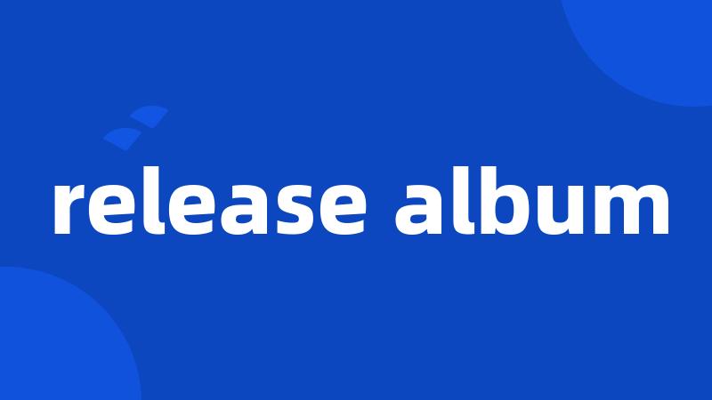 release album