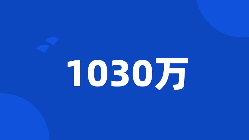 1030万