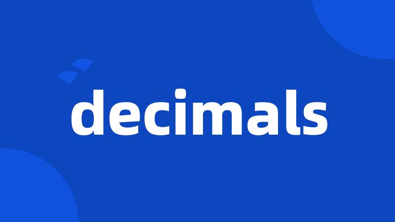 decimals