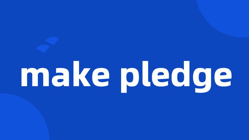 make pledge