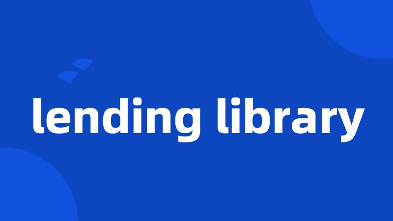 lending library