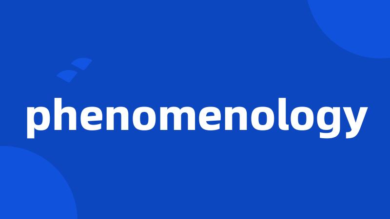 phenomenology