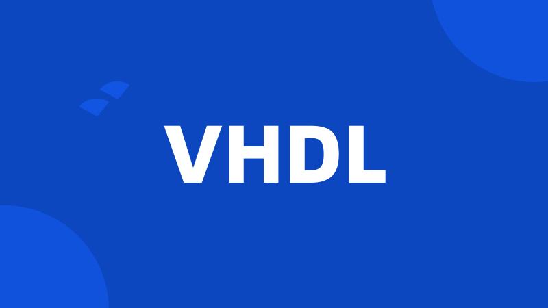 VHDL