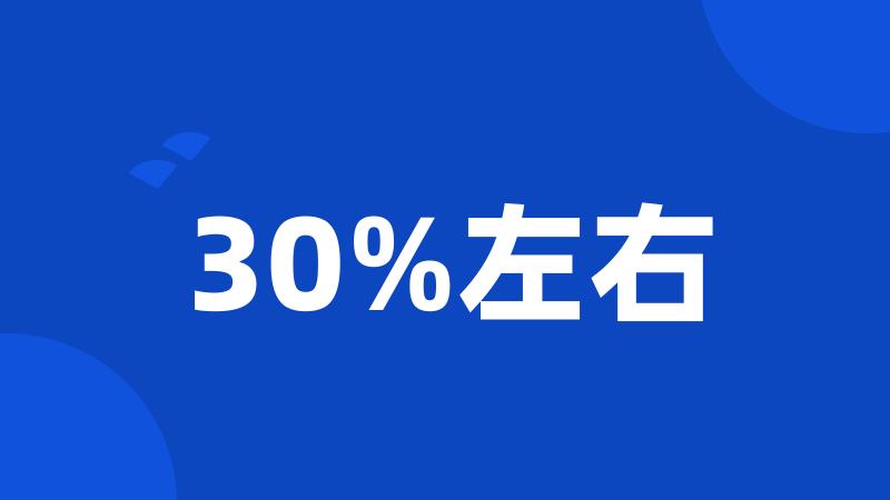 30%左右