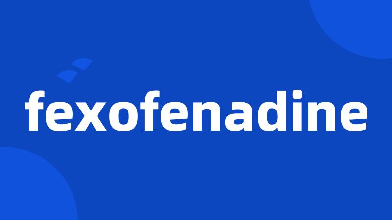 fexofenadine