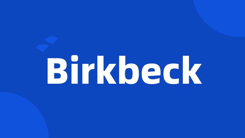 Birkbeck