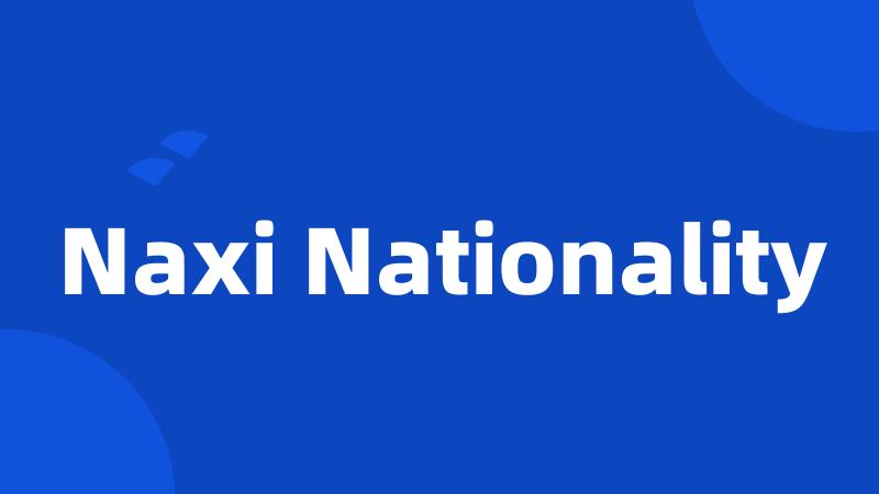 Naxi Nationality