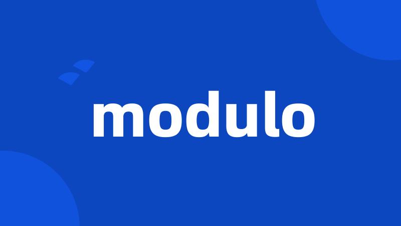 modulo