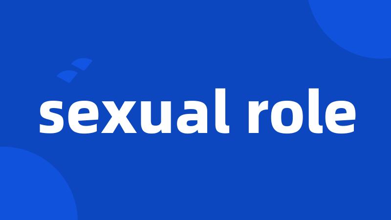 sexual role