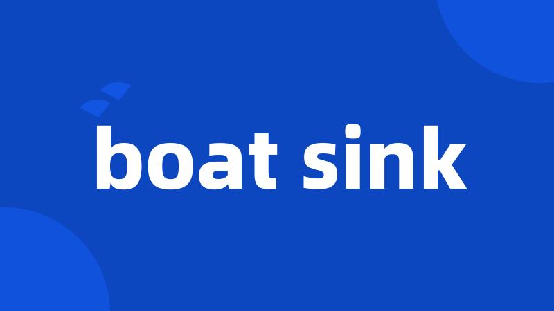 boat sink