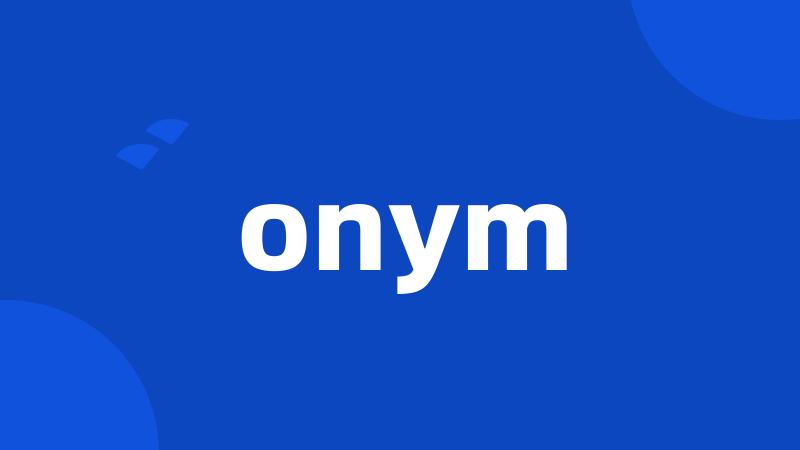 onym