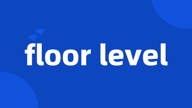 floor level