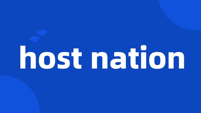 host nation