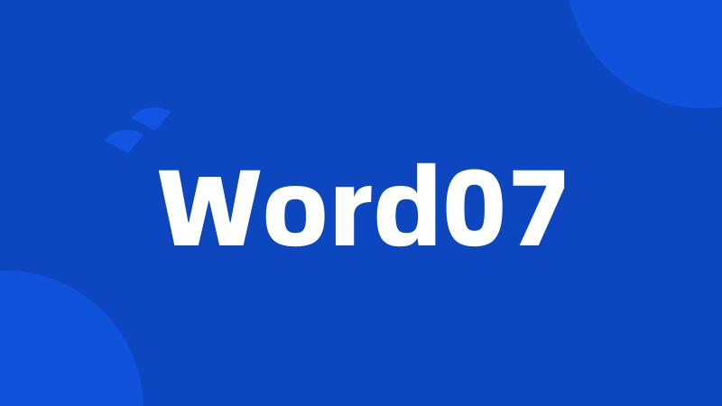 Word07