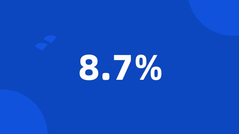 8.7%