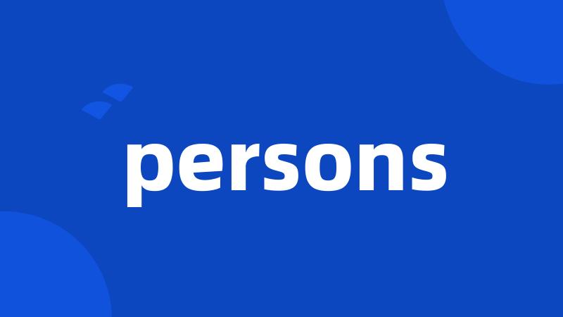 persons