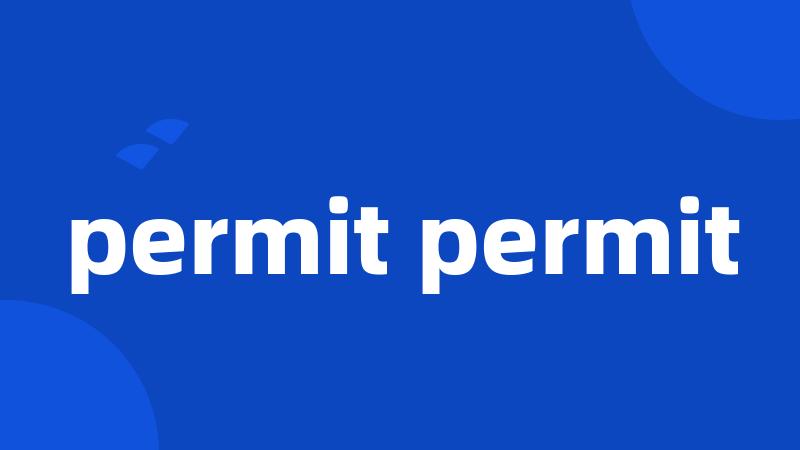 permit permit