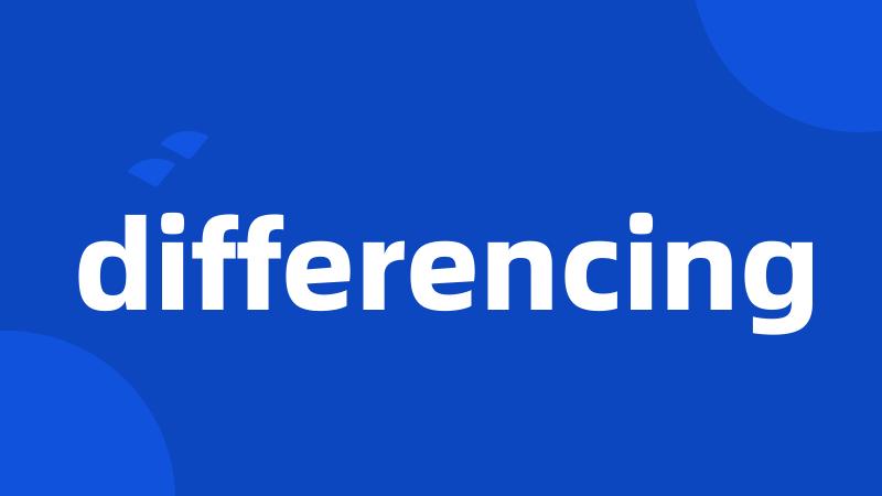 differencing