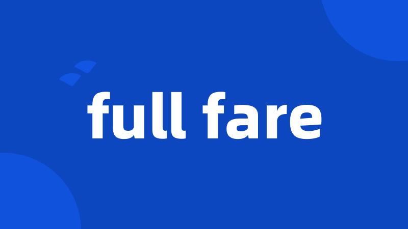 full fare